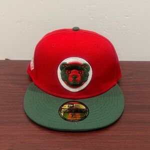 New Era, 59Fifty Fitted Hat, Chicago Cubs, Red, Green & White